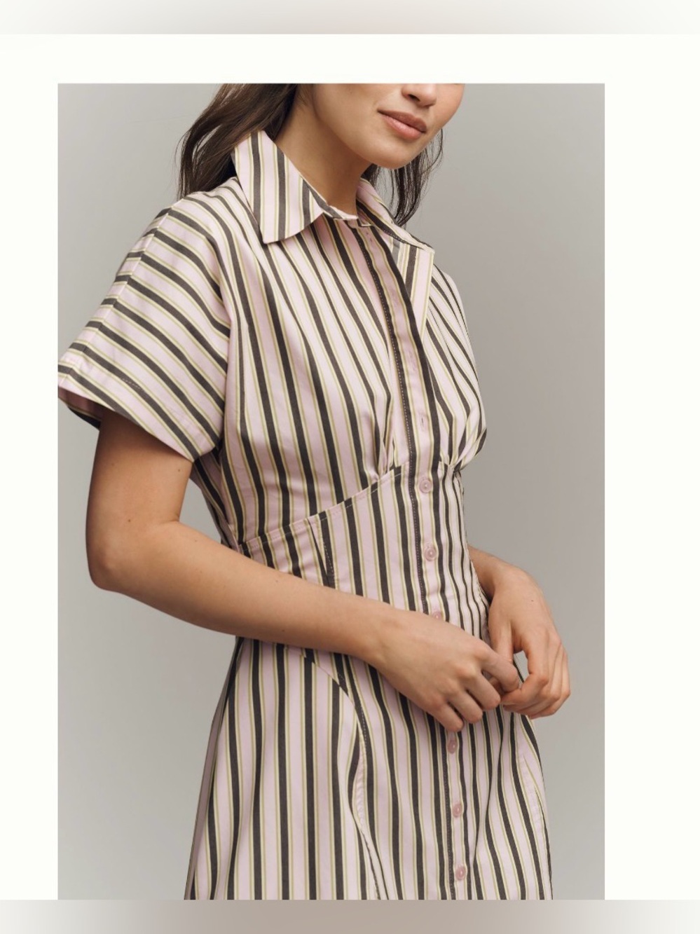 EXQUISE SHORT-SLEEVE RAINA SHIRT DRESS - Picture 3 of 14